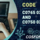 C0765 0x4750 and C0750 0x4765 Code